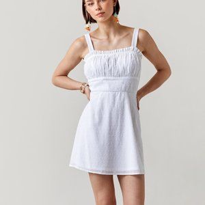 NWT white dotted mini dress